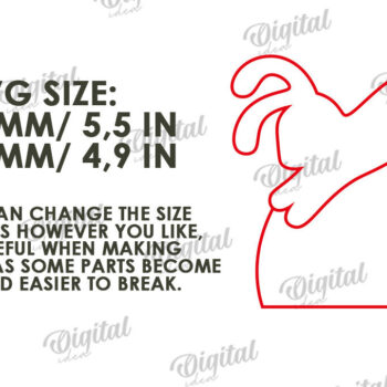 Intra απο ξύλο plywood  Χρώμα wenge 3mm-4mm πάχος - Πασχαλινό λαγουδάκι με λέιζερ. Bunny Puzzle Δίασταση 15x15 cm INTRAFABR-99394391 - Image 2