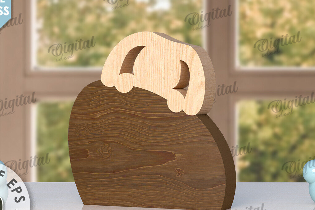 Intra απο ξύλο plywood  Χρώμα wenge 3mm-4mm πάχος - Πασχαλινό λαγουδάκι με λέιζερ. Bunny Puzzle Δίασταση 15x15 cm INTRAFABR-85815294