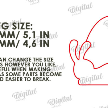 Intra απο ξύλο plywood  Χρώμα wenge 3mm-4mm πάχος - Πασχαλινό λαγουδάκι με λέιζερ. Bunny Puzzle Δίασταση 15x15 cm INTRAFABR-85318296 - Image 2