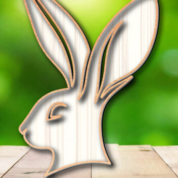 Intra απο ξύλο plywood  Χρώμα wenge 3mm-4mm πάχος - σχεδίασης Easter Bunny Laser-Cut Δίασταση 6x6 cm INTRAFABR-120037232 - Image 4