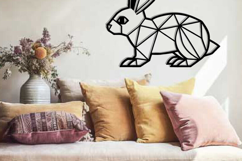 Intra απο ξύλο plywood  Χρώμα wenge 3mm-4mm πάχος - Easter Bunny Δίασταση 40x50 cm INTRAFABR-120350148