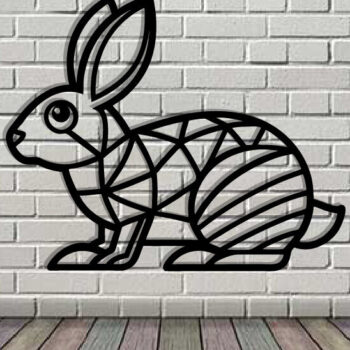 Intra απο ξύλο plywood  Χρώμα wenge 3mm-4mm πάχος - Easter Bunny Δίασταση 40x50 cm INTRAFABR-120350155 - Image 1