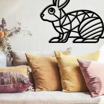 Intra απο ξύλο plywood  Χρώμα wenge 3mm-4mm πάχος - Easter Bunny Δίασταση 40x50 cm INTRAFABR-120350155 - Image 2