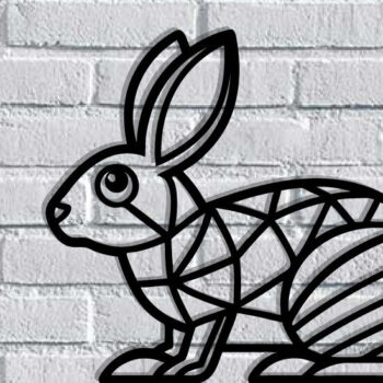 Intra απο ξύλο plywood  Χρώμα wenge 3mm-4mm πάχος - Easter Bunny Δίασταση 40x50 cm INTRAFABR-120350155 - Image 3