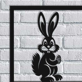 Intra απο ξύλο plywood Χρώμα wenge 3mm-4mm πάχος - Easter Bunny Δίασταση 40x50 cm INTRAFABR-120619010 - Image 1