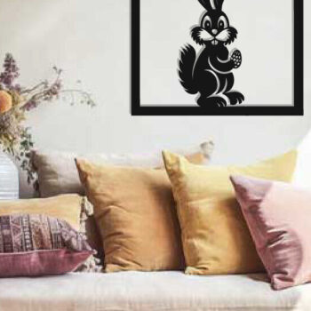 Intra απο ξύλο plywood Χρώμα wenge 3mm-4mm πάχος - Easter Bunny Δίασταση 40x50 cm INTRAFABR-120619010 - Image 2