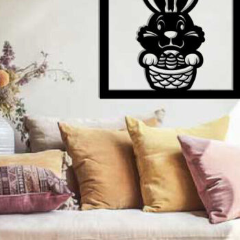 Intra απο ξύλο plywood Χρώμα wenge 3mm-4mm πάχος - Easter Bunny Δίασταση 40x50 cm INTRAFABR-120350080 - Image 2