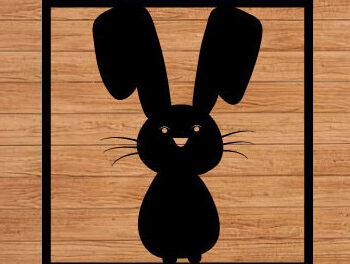 Intra απο ξύλο plywood  Χρώμα wenge 3mm-4mm πάχος - Easter Bunny Laser διακόσμηση τοίχου Τέχνη Δίασταση 40x50 cm INTRAFABR-64989366 - Image 1