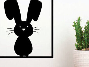 Intra απο ξύλο plywood  Χρώμα wenge 3mm-4mm πάχος - Easter Bunny Laser διακόσμηση τοίχου Τέχνη Δίασταση 40x50 cm INTRAFABR-64989366 - Image 2