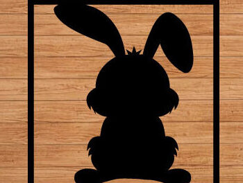 Intra απο ξύλο plywood  Χρώμα wenge 3mm-4mm πάχος - Easter Bunny Laser διακόσμηση τοίχου Τέχνη Δίασταση 40x50 cm INTRAFABR-64989608 - Image 1