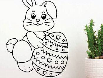 Intra απο ξύλο plywood Χρώμα wenge 3mm-4mm πάχος - Πασχαλινό-λαγουδάκι-ό-τοίχο-τέχνη-λέιζερ Δίασταση 40x50 cm INTRAFABR-115974395 - Image 5