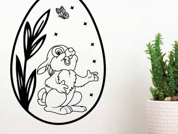 Intra απο ξύλο plywood Χρώμα wenge 3mm-4mm πάχος - Πασχαλινό-λαγουδάκι-ό-τοίχο-τέχνη-λέιζερ Δίασταση 40x50 cm INTRAFABR-115974395 - Image 9