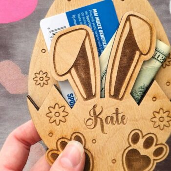 Intra απο ξύλο plywood Χρώμα wenge 3mm-4mm πάχος - Δώρο Πασχαλινό Μπάνι Κάτοχος Χρημάτων Δίασταση 4x4 cm INTRAFABR-123290601 - Image 3