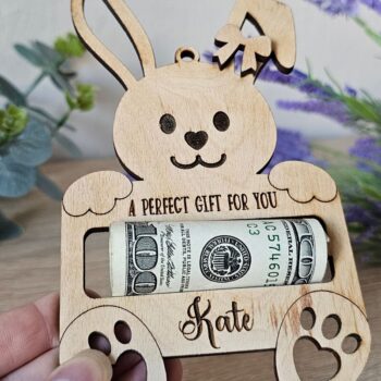 Intra απο ξύλο plywood  Χρώμα wenge 3mm-4mm πάχος - Πασχαλινό Μπάνι Κάτοχος Χρημάτων Δίασταση 15x15 cm INTRAFABR-37553521 - Image 1