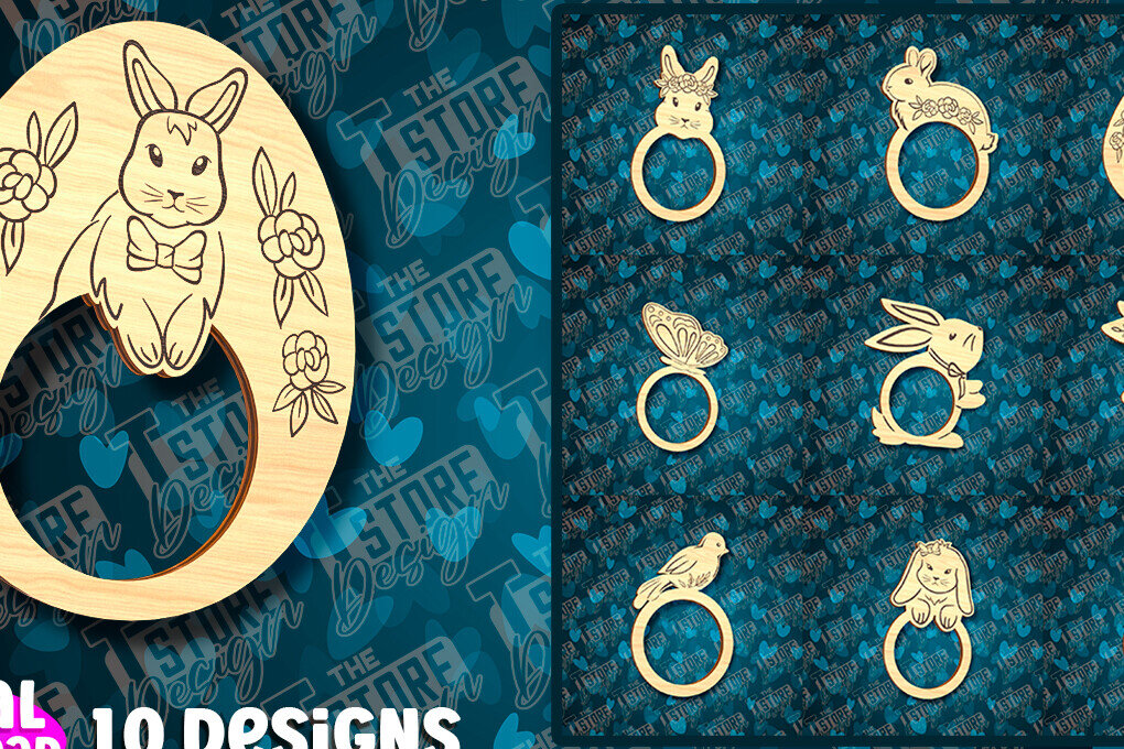 Intra απο ξύλο plywood  Χρώμα wenge 3mm-4mm πάχος - Πασχαλινά δαχτυλίδια χαρτοπετσέτας με λέιζερ Δίασταση 15x15 cm INTRAFABR-95252692