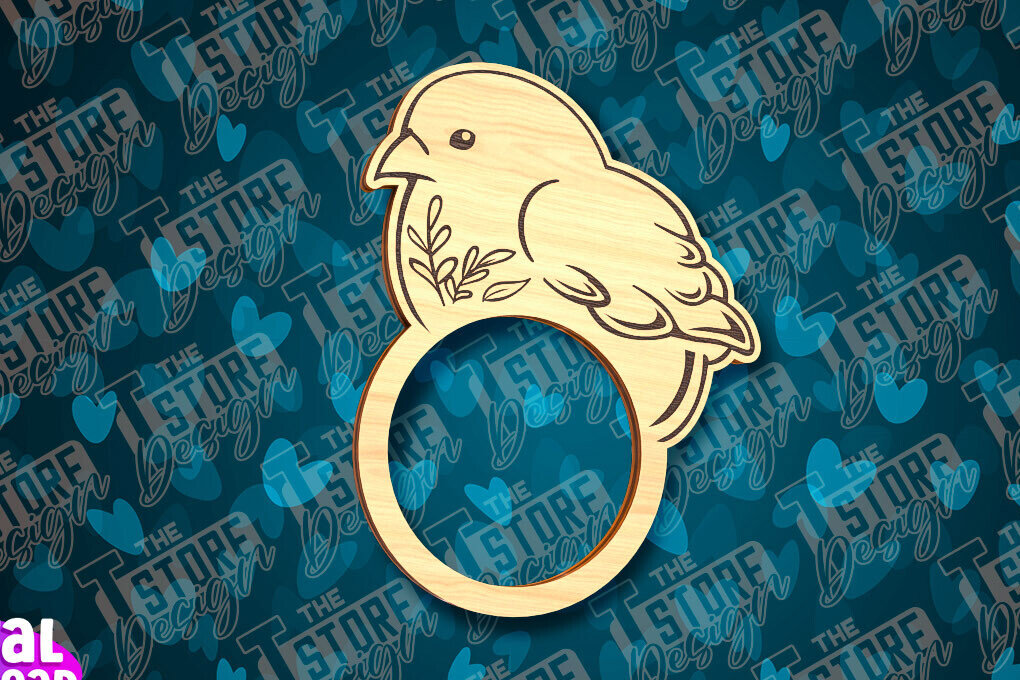 Intra απο ξύλο plywood  Χρώμα wenge 3mm-4mm πάχος - Πασχαλινά δαχτυλίδια χαρτοπετσέτας με λέιζερ Δίασταση 15x15 cm INTRAFABR-119465856