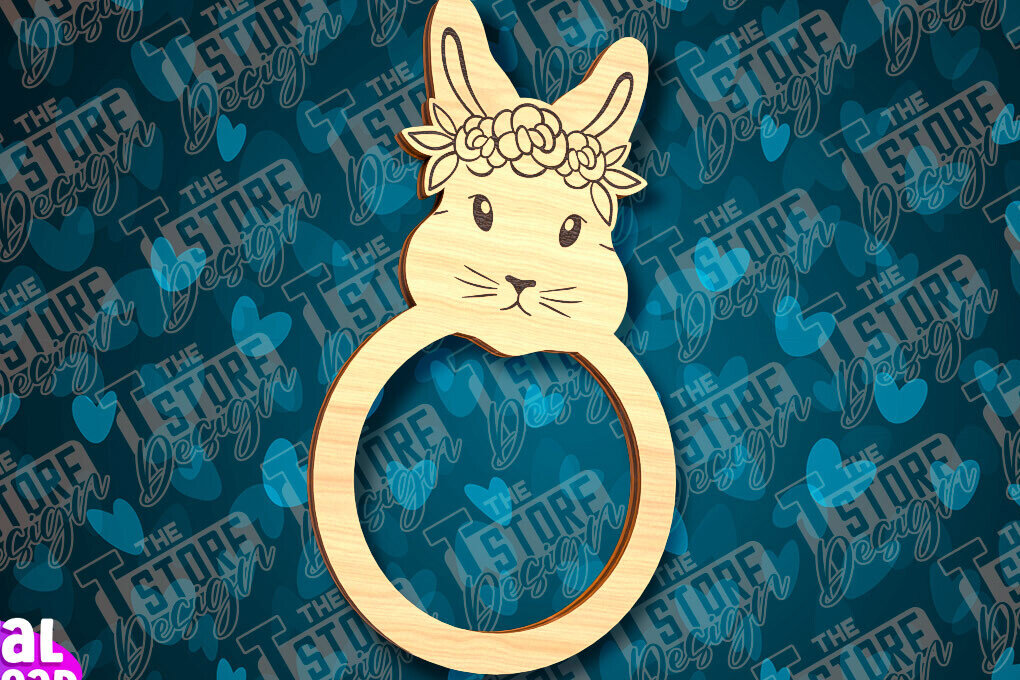 Intra απο ξύλο plywood  Χρώμα wenge 3mm-4mm πάχος - Πασχαλινά δαχτυλίδια χαρτοπετσέτας με λέιζερ Δίασταση 15x15 cm INTRAFABR-104987675