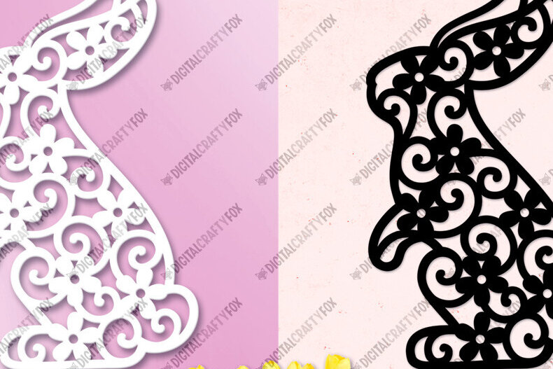 Intra απο ξύλο plywood  Χρώμα wenge 3mm-4mm πάχος - Πασχαλινό λαγουδάκι, κόψιμο με λέιζερ Δίασταση 6x6 cm INTRAFABR-103312120