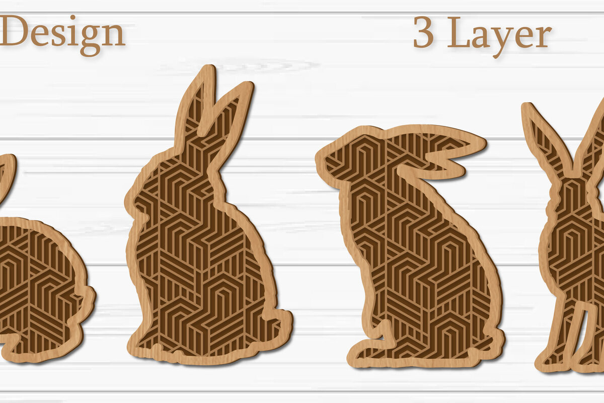 Intra απο ξύλο plywood  Χρώμα wenge 3mm-4mm πάχος - Στολίδι Πασχαλινό Λαγουδάκι , Μπρελόκ Κουνελάκι Δίασταση 4x4 cm INTRAFABR-103114498