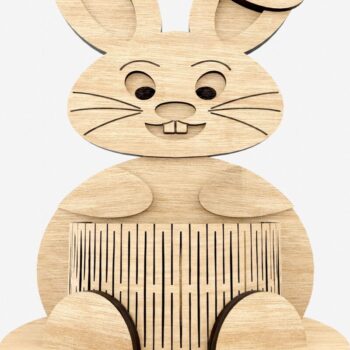 Intra απο ξύλο plywood  Χρώμα wenge 3mm-4mm πάχος - Easter Bunny Personalized Desk Organizer Δίασταση 4x4 cm INTRAFABR-120985695 - Image 8