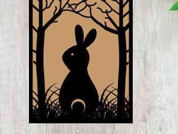 Intra απο ξύλο plywood  Χρώμα wenge 3mm-4mm πάχος - ού τοίχου με ταμπέλα Πάσχα Δίασταση 40x50 cm INTRAFABR-121182209 - Image 1