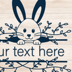 Intra απο ξύλο plywood  Χρώμα wenge 3mm-4mm πάχος - αποκοπής μονόγραμμα Split Easter Bunny Δίασταση 4x4 cm INTRAFABR-66385962