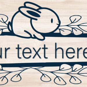 Intra απο ξύλο plywood  Χρώμα wenge 3mm-4mm πάχος - αποκοπής μονόγραμμα Split Easter Bunny Δίασταση 4x4 cm INTRAFABR-66386215