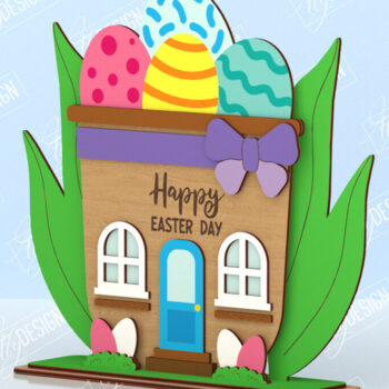 Intra απο ξύλο plywood  Χρώμα wenge 3mm-4mm πάχος - Πασχαλινό Λαγουδάκι Σπίτι | Διακόσμηση σπιτιού Δίασταση 15x15 cm INTRAFABR-115962842 - Image 1