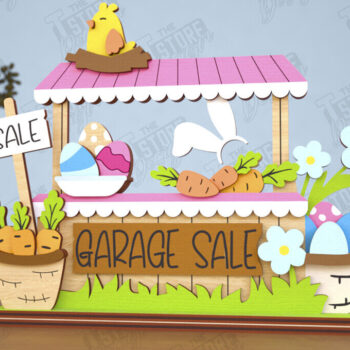 Intra απο ξύλο plywood Χρώμα wenge 3mm-4mm πάχος - Πασχαλινό λαγουδάκι Standing Houses Bundle |CNC Δίασταση 15x15 cm INTRAFABR-121509599 - Image 7