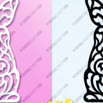 Intra απο ξύλο plywood  Χρώμα wenge 3mm-4mm πάχος - Easter Bunny , Bunny Δίασταση 6x6 cm INTRAFABR-121509827 - Image 1