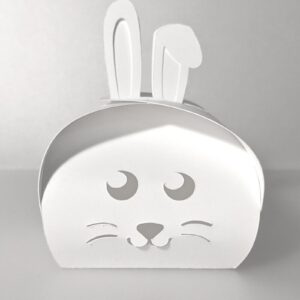 Intra απο ξύλο plywood  Χρώμα wenge 3mm-4mm πάχος - Πρότυπο κουτιού κέρασμα πασχαλινό λαγουδάκι Δίασταση 15x15 cm INTRAFABR-121509568