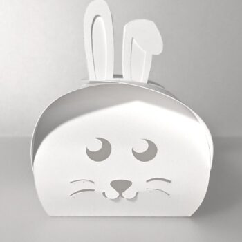 Intra απο ξύλο plywood Χρώμα wenge 3mm-4mm πάχος - Πρότυπο κουτιού κέρασμα πασχαλινό λαγουδάκι Δίασταση 15x15 cm INTRAFABR-121509568 - Image 1