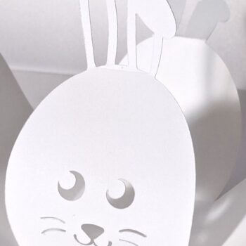 Intra απο ξύλο plywood Χρώμα wenge 3mm-4mm πάχος - Πρότυπο κουτιού κέρασμα πασχαλινό λαγουδάκι Δίασταση 15x15 cm INTRAFABR-121509568 - Image 2