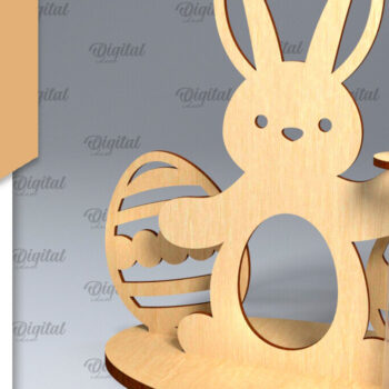 Intra απο ξύλο plywood  Χρώμα wenge 3mm-4mm πάχος - Πασχαλινό βάζο για λαγουδάκι . Πασχαλινό Βάζο Laser Δίασταση 15x15 cm INTRAFABR-93333926 - Image 1