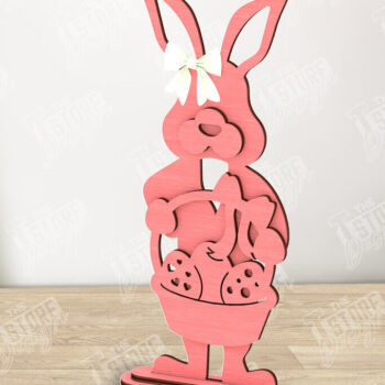 Intra απο ξύλο plywood  Χρώμα wenge 3mm-4mm πάχος - Πασχαλινό Μπάνι Ξύλινη Διακόσμηση Πακέτο | CNC Δίασταση 15x15 cm INTRAFABR-96283056 - Image 3