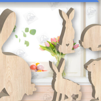 Intra απο ξύλο plywood  Χρώμα wenge 3mm-4mm πάχος - Πασχαλινό Μπάνι Ξύλινη Διακόσμηση Πακέτο Δίασταση 15x15 cm INTRAFABR-97704797 - Image 1