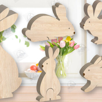 Intra απο ξύλο plywood  Χρώμα wenge 3mm-4mm πάχος - Πασχαλινό Μπάνι Ξύλινη Διακόσμηση Πακέτο Δίασταση 15x15 cm INTRAFABR-124937524 - Image 2