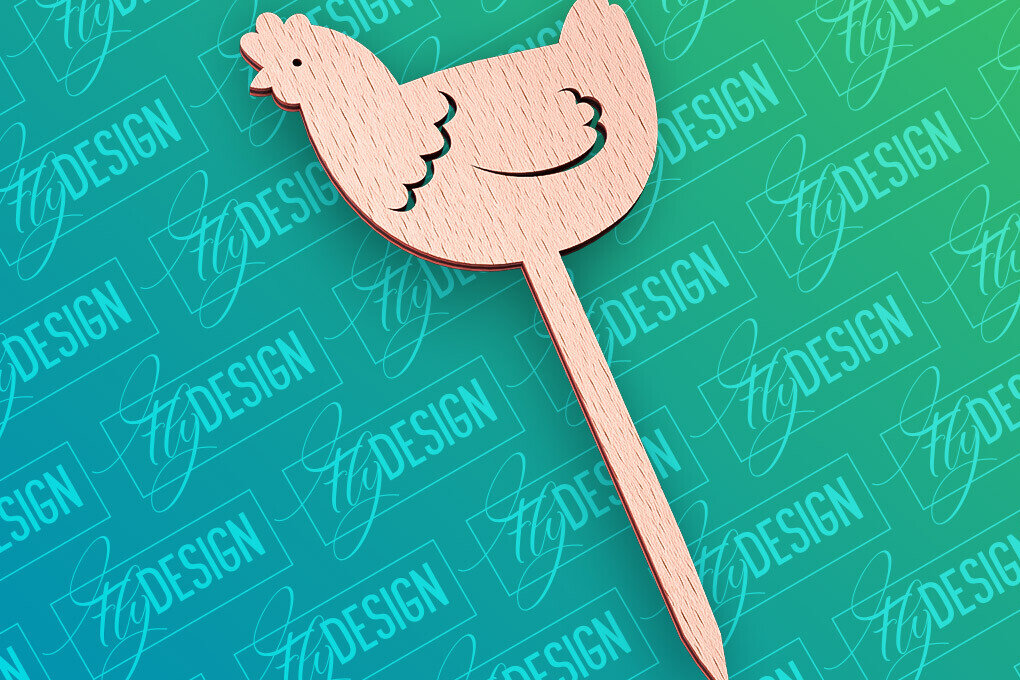 Intra απο ξύλο plywood  Χρώμα wenge 3mm-4mm πάχος - Πασχαλινό κέικ Topper | CNC Δίασταση 15x15 cm INTRAFABR-91796372