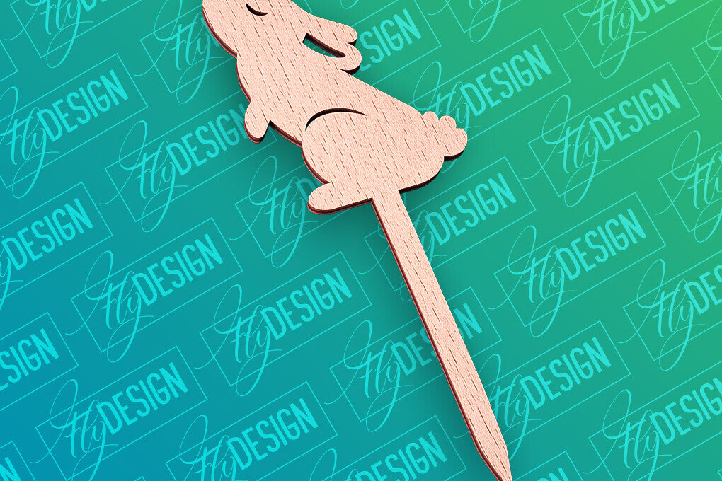 Intra απο ξύλο plywood  Χρώμα wenge 3mm-4mm πάχος - Πασχαλινό κέικ Topper | CNC Δίασταση 15x15 cm INTRAFABR-91817146