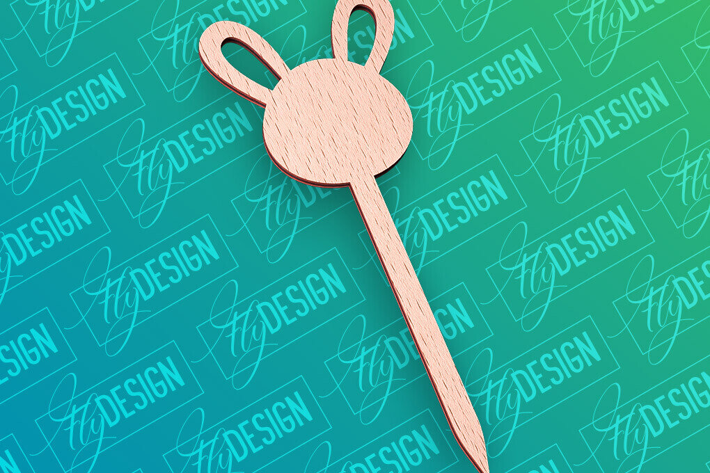 Intra απο ξύλο plywood  Χρώμα wenge 3mm-4mm πάχος - Πασχαλινό κέικ Topper | CNC Δίασταση 15x15 cm INTRAFABR-124937275