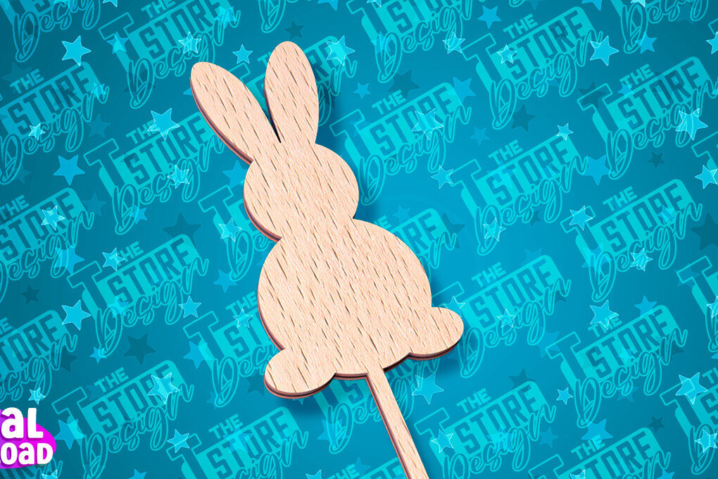 Intra απο ξύλο plywood  Χρώμα wenge 3mm-4mm πάχος - Πασχαλινό κέικ Topper | CNC Δίασταση 15x15 cm INTRAFABR-94234269