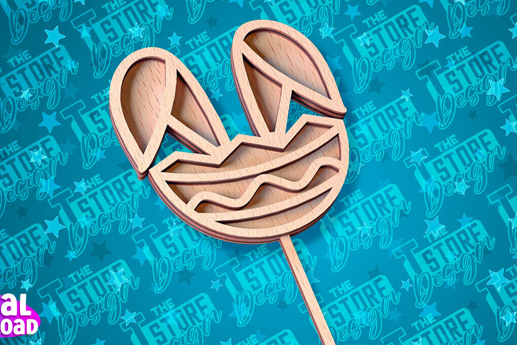 Intra απο ξύλο plywood  Χρώμα wenge 3mm-4mm πάχος - Πασχαλινό κέικ Topper | CNC Δίασταση 15x15 cm INTRAFABR-94219912