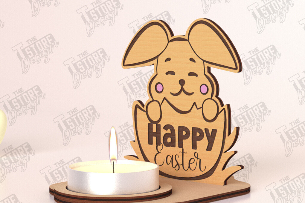 Intra απο ξύλο plywood  Χρώμα wenge 3mm-4mm πάχος - Πασχαλινή λαμπάδα | Κηροπήγιο | CNC Δίασταση 15x15 cm INTRAFABR-119785738