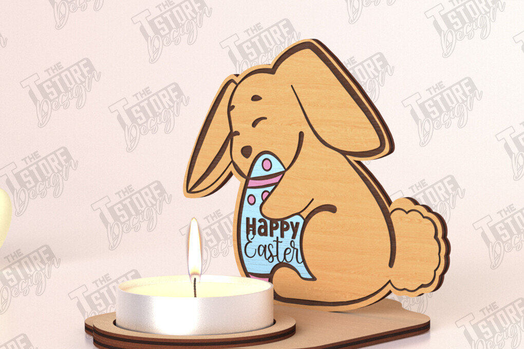 Intra απο ξύλο plywood  Χρώμα wenge 3mm-4mm πάχος - Πασχαλινή λαμπάδα | Κηροπήγιο | CNC Δίασταση 15x15 cm INTRAFABR-119785799