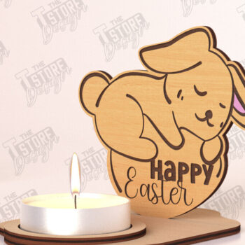 Intra απο ξύλο plywood  Χρώμα wenge 3mm-4mm πάχος - Πασχαλινή λαμπάδα | Κηροπήγιο | CNC Δίασταση 15x15 cm INTRAFABR-96505616 - Image 1