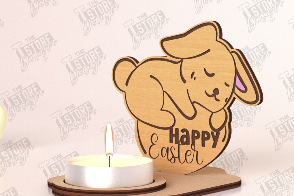 Intra απο ξύλο plywood  Χρώμα wenge 3mm-4mm πάχος - Πασχαλινή λαμπάδα | Κηροπήγιο | CNC Δίασταση 15x15 cm INTRAFABR-96505616