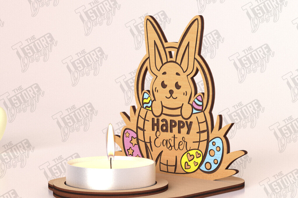 Intra απο ξύλο plywood  Χρώμα wenge 3mm-4mm πάχος - Πασχαλινή λαμπάδα | Κηροπήγιο | CNC Δίασταση 15x15 cm INTRAFABR-116727557