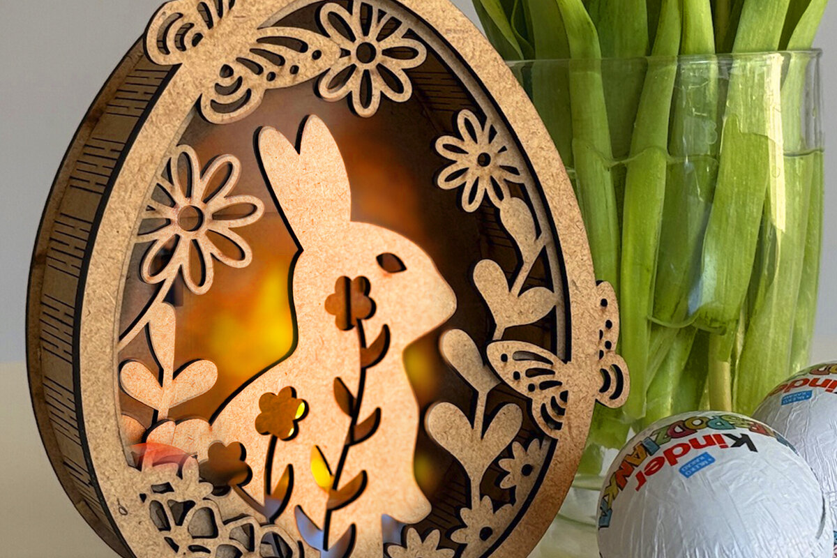 Intra απο ξύλο plywood  Χρώμα wenge 3mm-4mm πάχος - Σετ πασχαλινής λαμπάδας Δίασταση 5x5 cm INTRAFABR-116646607