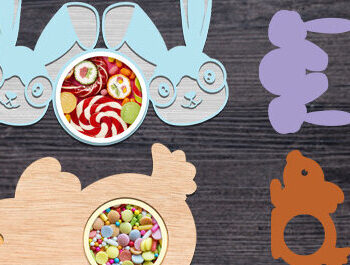 Intra απο ξύλο plywood  Χρώμα wenge 3mm-4mm πάχος - Πασχαλινή καραμέλα Θόλος κοπής με λέιζερ Δίασταση 15x15 cm INTRAFABR-122559297 - Image 1