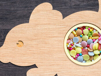 Intra απο ξύλο plywood  Χρώμα wenge 3mm-4mm πάχος - Πασχαλινή καραμέλα Θόλος κοπής με λέιζερ Δίασταση 15x15 cm INTRAFABR-122559297 - Image 3